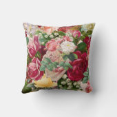 Aangepaste Floral-Rozen en Bird Wedding Pillow Kussen (Achterkant)