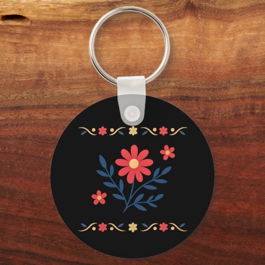 Aangepaste Floral Sleutelhanger (Voorkant)