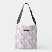 Aangepaste Floral Sprigs Pattern roze Crossbody Tas (Voorkant)