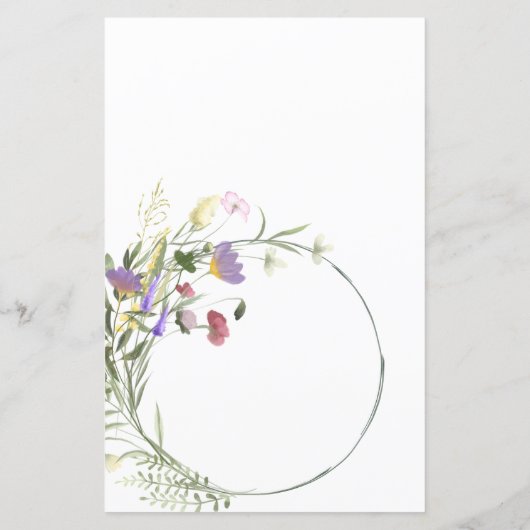Aangepaste Floral Stationery (Achterkant)