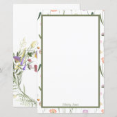 Aangepaste Floral Stationery (Voorkant / Achterkant)