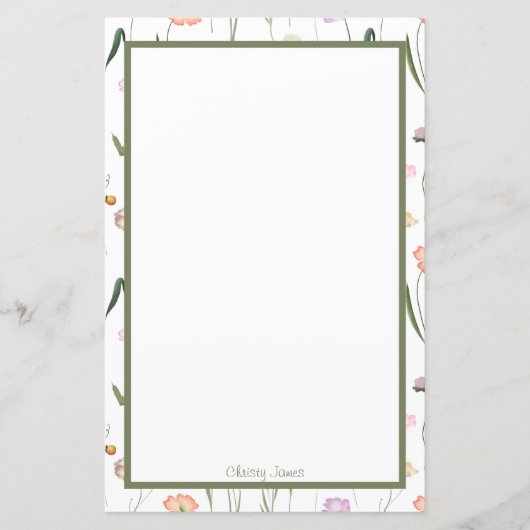 Aangepaste Floral Stationery (Voorkant)