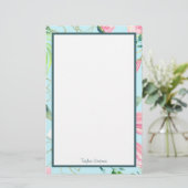 Aangepaste Floral Stationery Briefpapier (Staand voorkant)