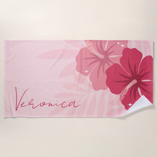 Aangepaste Floral Strandlaken (Voorkant)