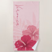 Aangepaste Floral Strandlaken (Voorkant)