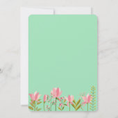 Aangepaste Floral Stripe Wedding | Vrijgezellenfee Kaart (Achterkant)