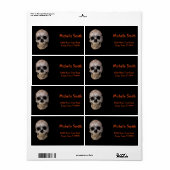 Aangepaste Floral Sugar Skull Halloween L Etiket (Full Sheet)