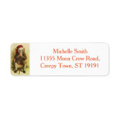 Aangepaste Floral Sugar Skull Halloween L Etiket (Voorkant)