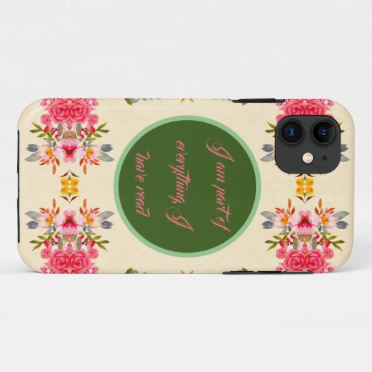 Aangepaste Floral-telefoontas Case-Mate iPhone Case (Achterkant (horizontaal))