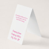 Aangepaste Floral Tented Oorbel Display Kaarten (Achterkant)