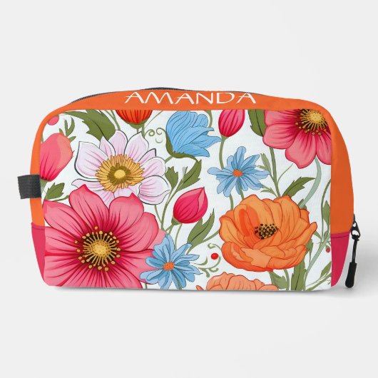 Aangepaste Floral Toilettasje (Voorkant)