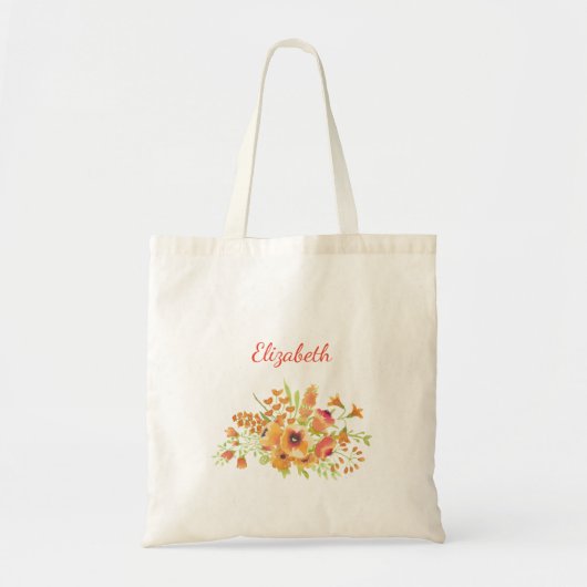 Aangepaste Floral Tote Bag (Voorkant)