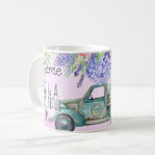 Aangepaste Floral Truck Design Coffee Mok Cup (Voorkant links)