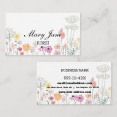 Aangepaste Floral Visitekaartje (Voorkant / Achterkant)