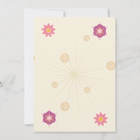 Aangepaste Floral Vriendschap Quote Uitnodiging (Achterkant)