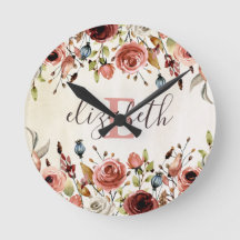 Aangepaste Floral Wall Clock