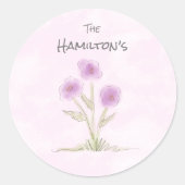 Aangepaste Floral Waterverf Envelope Sticker (Voorkant)
