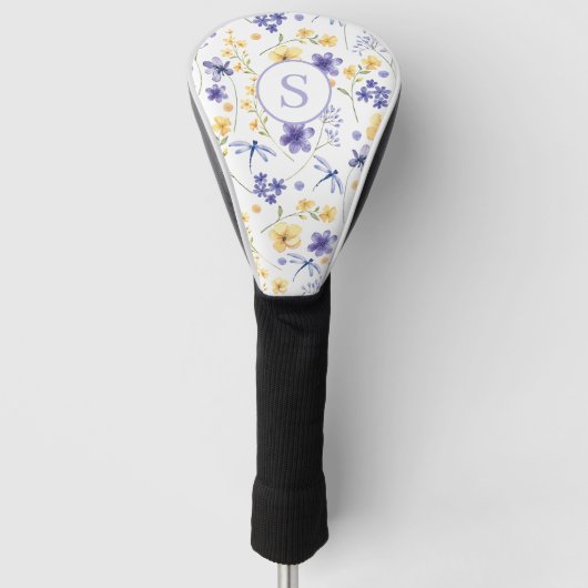 Aangepaste Floral-Waterverf Golfheadcover (Voorkant)