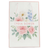 Aangepaste Floral-Waterverf Medium Cadeauzakje (Voorkant)