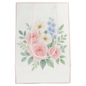 Aangepaste Floral-Waterverf Medium Cadeauzakje (Achterkant)