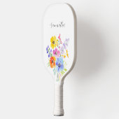 Aangepaste Floral-Waterverf Pickleball Paddle (Links)