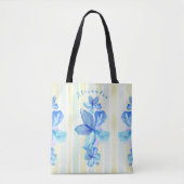 Aangepaste Floral-Waterverf Tote Bag (Voorkant)