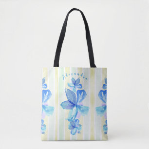 Aangepaste Floral-Waterverf Tote Bag