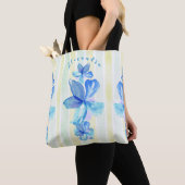 Aangepaste Floral-Waterverf Tote Bag (Dichtbij)
