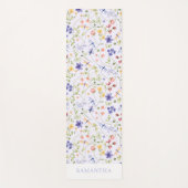 Aangepaste Floral-Waterverf Yogamat (Voorkant)