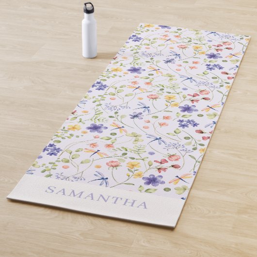 Aangepaste Floral-Waterverf Yogamat (In situ)