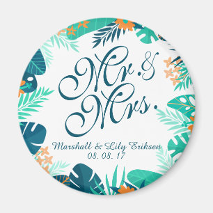 Aangepaste Floral Wedding   Magneet