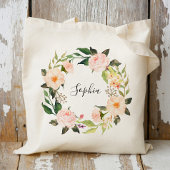 Aangepaste Floral Wreath Braidsmaid, Welcome2 Tote Bag