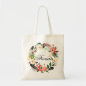 Aangepaste Floral Wreath Braidsmaid, Welcome3 Tote Bag (Voorkant)