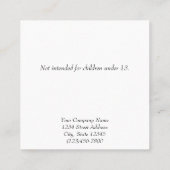 Aangepaste Floral Wreator Stud Earring Display Kaa Vierkante Visitekaartje (Achterkant)