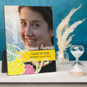 Aangepaste florale afstuderen plaque fotoplaat (Zijkant)