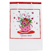 Aangepaste florale bloem medium cadeauzakje (Voorkant)