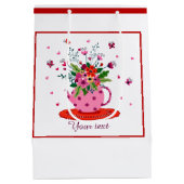 Aangepaste florale bloem medium cadeauzakje (Achterkant)