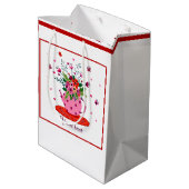 Aangepaste florale bloem medium cadeauzakje (Achterkant Gekanteld)