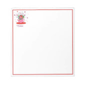 Aangepaste florale bloem notitieblok (Voorkant)