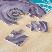 Aangepaste florale en kant voorstel puzzel (Zijkant)