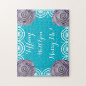 Aangepaste florale en kant voorstel puzzel (Verticaal)