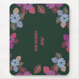 Aangepaste florale groen moderne muismat