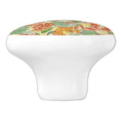 Aangepaste florale keramische deurknop keramische knop (Zijkant)