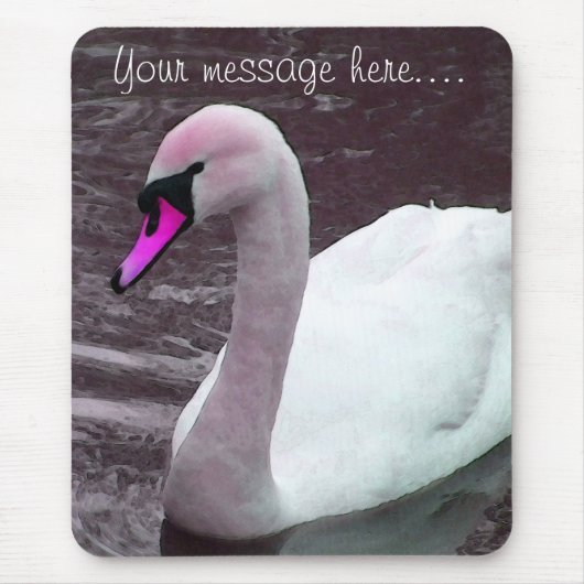 Aangepaste Florence De Muismat Flouro Swan (Voorkant)