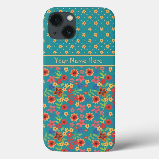 Aangepaste Florence-Prints op Blauwgroen Samsung G Case-Mate iPhone Case (Achterkant)