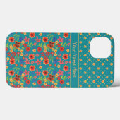 Aangepaste Florence-Prints op Blauwgroen Samsung G Case-Mate iPhone Case (Achterkant (horizontaal))