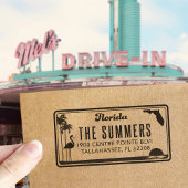 Aangepaste Florida License Bord retour adres stemp Zelfinktende Stempel