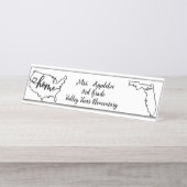 Aangepaste Florida State US Home Line Art Bureau Naambordje (Voorkant)