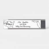 Aangepaste Florida State US Home Line Art Bureau Naambordje (Voorkant)