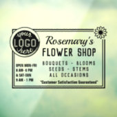 Aangepaste Florist-Logo aanjagen - Gemakkelijk Adv Raamsticker (Vel 3)